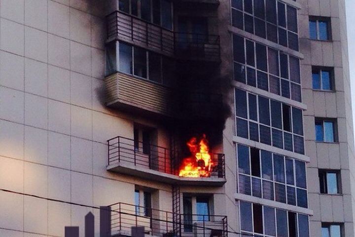 Сгорел балкон